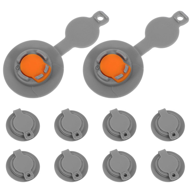 10Pcs Inflation Valve for Air Pillow Tpu Leakproof Replacement for Camping Air Mattress Accessories Grey - Image 4