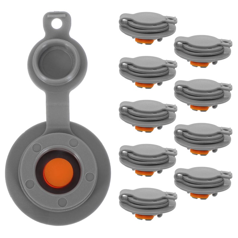 10Pcs Inflation Valve for Air Pillow Tpu Leakproof Replacement for Camping Air Mattress Accessories Grey - Image 1