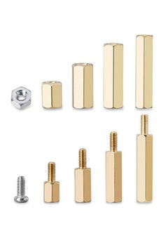 NOVOLAN NOVOLAN M2.5 Male Female Hex Brass Standoffs Set 180Pcs - Dual Type (Single & Double Pass) Hexagonal Brass Spacer Standoff Screws & Nuts Kit - Complete Screw Nut Combination Kit with Storage Box  - Image 2