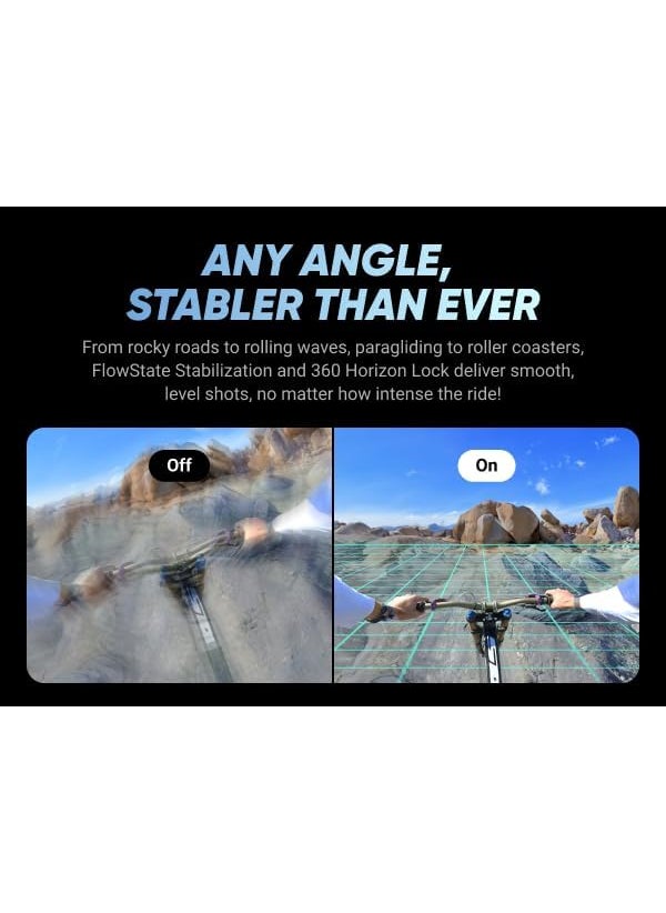 Insta360 Insta360 X4 Bike Bundle  Waterproof 360 Action Camera with 12 48MP Sensors 8K 360 HDR Video 72MP 360 Photo Includes Bike Bundle Selfie Stick Lens Cap 256GB Black  - Image 3