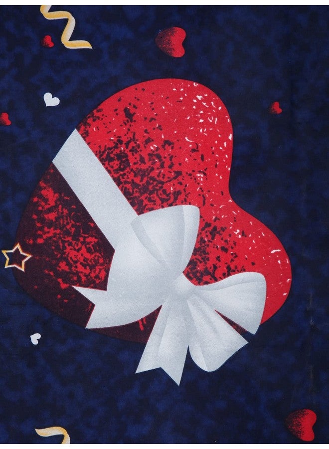 Fashion String ملاءة سرير مزدوجة من ميكروفايبر داكنة زرقاء 144 TC مع 2 غطاء وسادة - Image 3