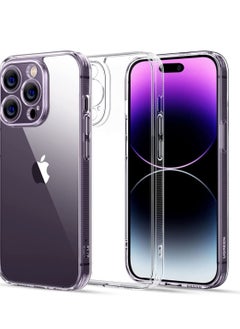 glassology iPhone 14 Pro Max 6.7 Inch Ultra Slim Case, Soft TPU Material with 4 Corners Bumper, Shockproof Protection Anti-Scratch Anti-Drop Clear TPU Clear Case with Tempered Glass screen protector  - Image 4