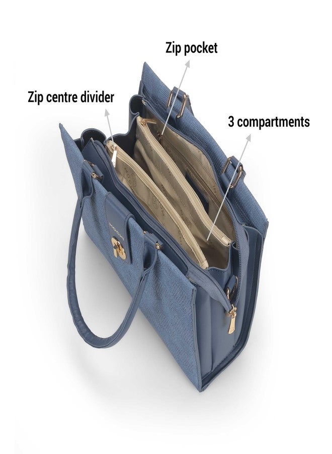 Mochi Women's Blue Viviana Top-Handle Sling Bag(66-726) - Image 5
