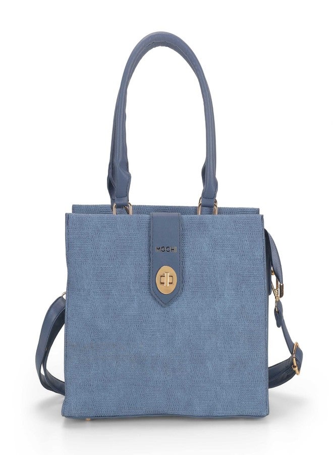Mochi Women's Blue Viviana Top-Handle Sling Bag(66-726) - Image 1
