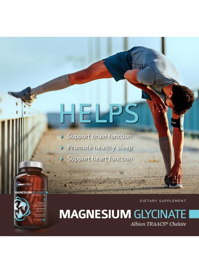 OmniBiotics Magnesium Glycinate - 100% Pure Albion TRAACS Bisglycinate Chelate Supplement - 200 mg - 120 Vegetarian Capsules  - Image 5