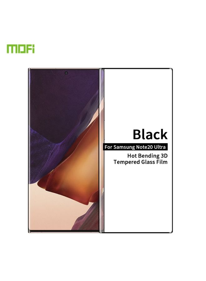 Screen Protector For Samsung Galaxy Note20 Ultra MOFI 9H 3D Explosion Proof Thermal Bending Full Screen Covered With Tempered Glass Film（Ultrasonic fingerprint unlock）(Black)