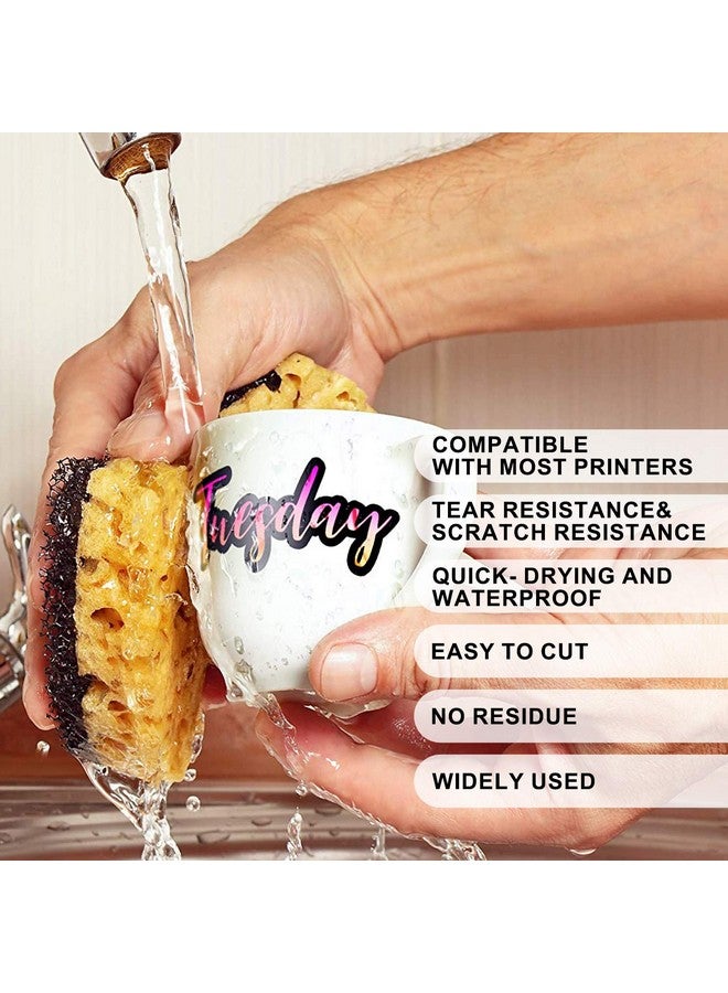 Stampcolour Premium Printable Vinyl Sticker Paper,Translucent 30 Sheet Clear Self-Adhesive Sheets,Dries Quickly Vivid Colors Decal Paper,Tear Resistant-For Any Epson Hp Canon Sawgrass Inkjet Printer - Image 2