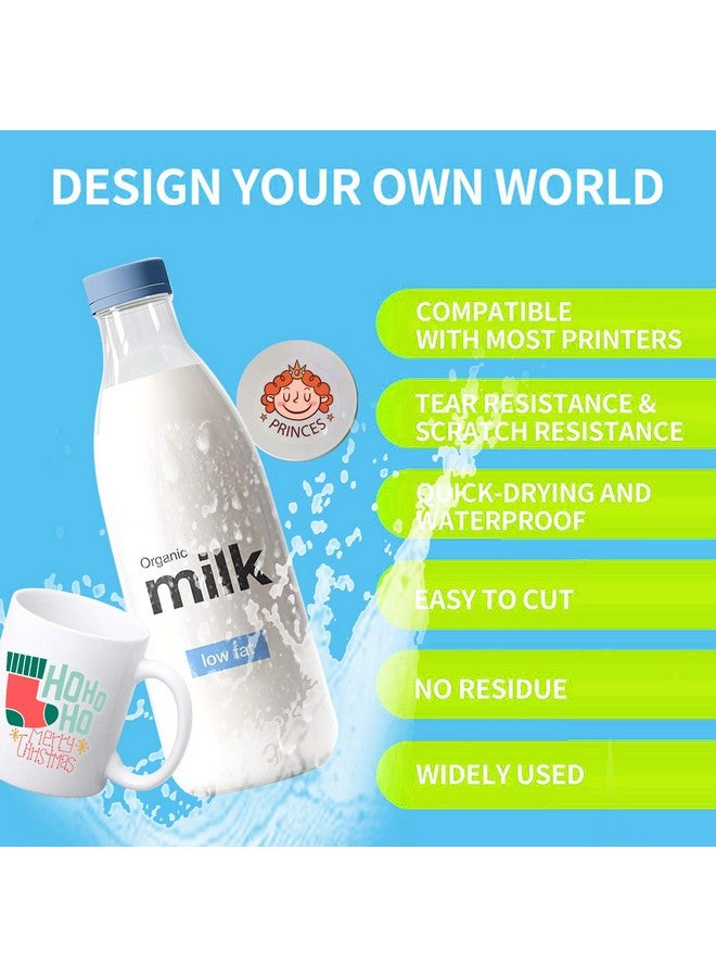 Stampcolour Premium Printable Vinyl Sticker Paper,Translucent 30 Sheet Clear Self-Adhesive Sheets,Dries Quickly Vivid Colors Decal Paper,Tear Resistant-For Any Epson Hp Canon Sawgrass Inkjet Printer - Image 3