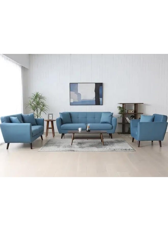 Generic - Modern living room pet friendly fabric sofa set 3 2 2 - Image 1