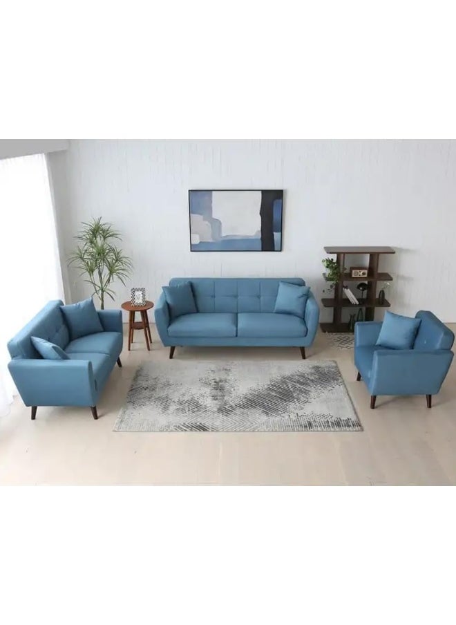 Generic - Modern living room pet friendly fabric sofa set 3 2 2 - Image 1