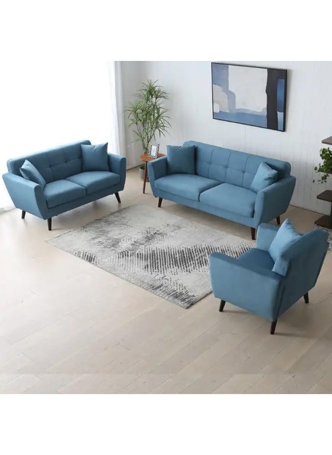Generic - Modern living room pet friendly fabric sofa set 3 2 2 - Image 1