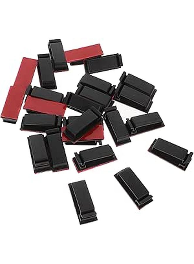 25pcs Adhesive Cable Clips Wire Management Kit Self Adhesive Cord Organizers - Image 1