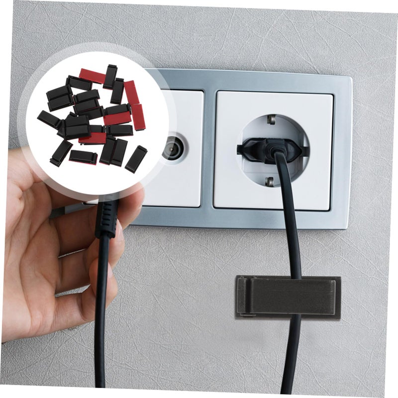 25pcs Adhesive Cable Clips Wire Management Kit Self Adhesive Cord Organizers - Image 4