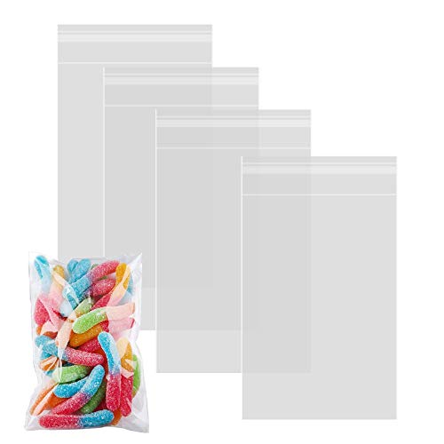 Arsmat 200ct Clear Plastic Bags, Self Sealing Cellophane Bags, Resealable Cellophane Bags for Bakery Cookies Candy Decorative Wrappers (4" x 6") - Image 2