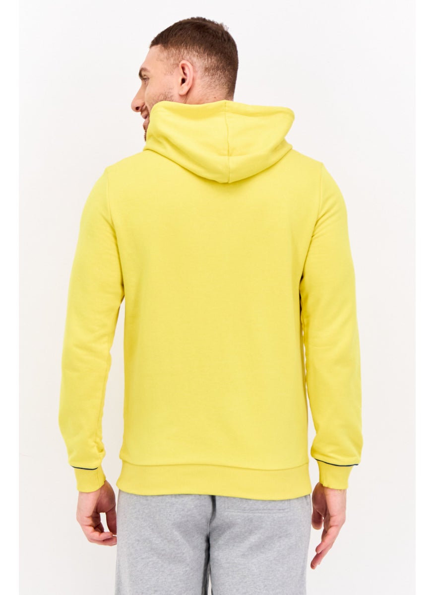 PUMA Men Regular Fit Long Sleeve Outdoor Hooded Sweatshirt, Yellow  - Image 3