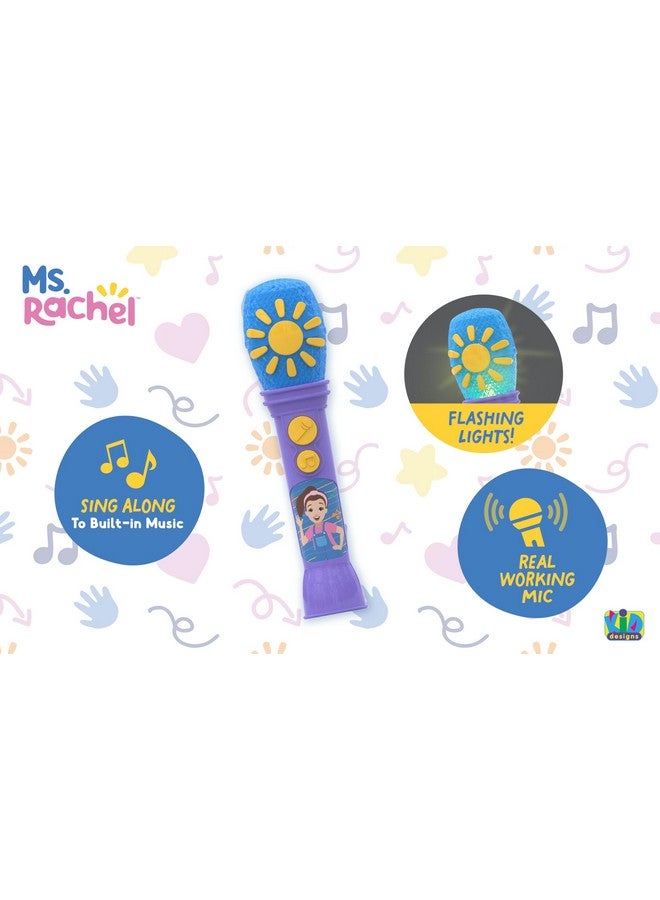 eKids Ms Rachel Toy Microphone for Kids, Includes Built-in Music and Lights, Toddler Toys for Ages 18 Months and Up (Purple) - Image 3