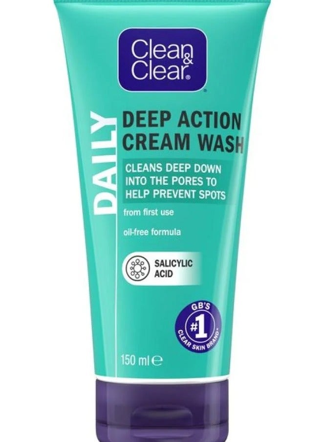 Clean & Clear Clean ,  Clear Deep Cream Lotion, 150 Ml - Image 2