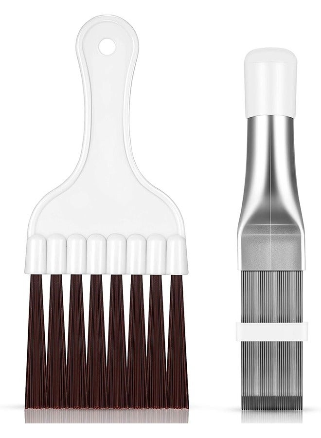 الوجبة فرشاة تنظيف مكيف الهواء، مشط زعانف مكيف الهواء، مشط الرادياتير، مشبك متحرك قابل للتعديل، تنظيف قوي وأداة فرشاة مكيف الهواء المحمولة العملية، مناسبة للملفات والثلاجات والسيارات والمبخرات - Image 1