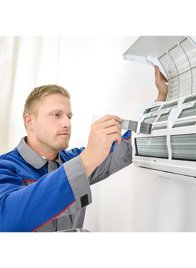 الوجبة فرشاة تنظيف مكيف الهواء، مشط زعانف مكيف الهواء، مشط الرادياتير، مشبك متحرك قابل للتعديل، تنظيف قوي وأداة فرشاة مكيف الهواء المحمولة العملية، مناسبة للملفات والثلاجات والسيارات والمبخرات - Image 2