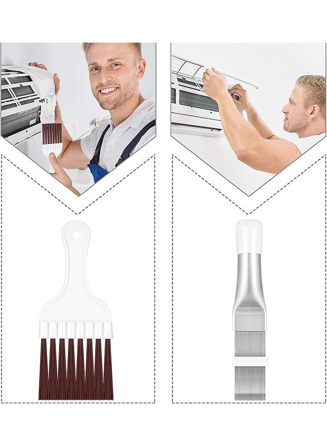 الوجبة فرشاة تنظيف مكيف الهواء، مشط زعانف مكيف الهواء، مشط الرادياتير، مشبك متحرك قابل للتعديل، تنظيف قوي وأداة فرشاة مكيف الهواء المحمولة العملية، مناسبة للملفات والثلاجات والسيارات والمبخرات - Image 5
