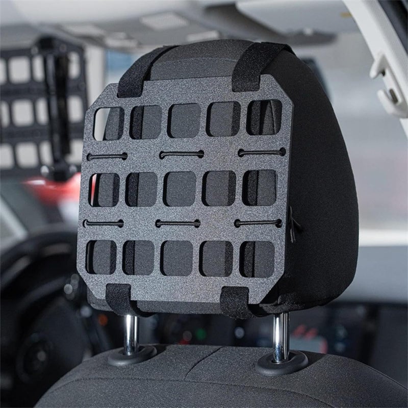 HZEL Car Headrest Organizer Rigid MOLLE Panel, Tactical Vehicle Seat Back Gear Rack EDC Pouch Tool, Modular Backpack Insert Panel for Truck Equipment Mount, Universal Automotive Accessories - Image 5