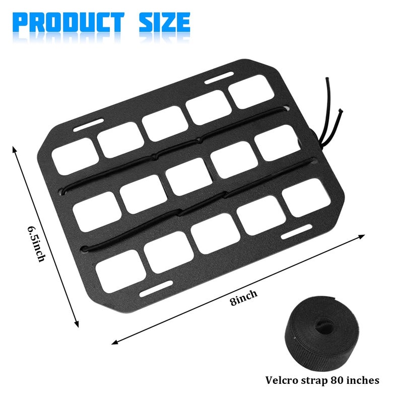 HZEL Car Headrest Organizer Rigid MOLLE Panel, Tactical Vehicle Seat Back Gear Rack EDC Pouch Tool, Modular Backpack Insert Panel for Truck Equipment Mount, Universal Automotive Accessories - Image 2
