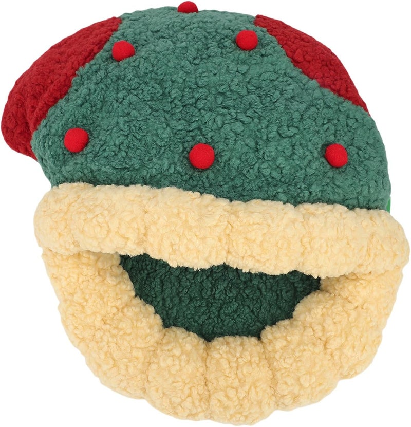 Winter Warm Cat Bed Cat Cave Bed Xmas Sock Shaped with Soft Sherpa Fleece Oxford Fabric, Privacy Design for Pet Comfort, Festive Xmas Style, Suitable for Kittens Small Dogs - Image 1