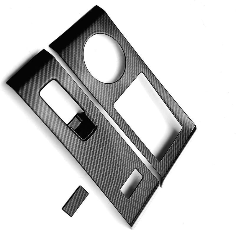 QASULER Carbon Fiber Gear Shift Panel Trim for Mitsubishi Outlander - Image 1