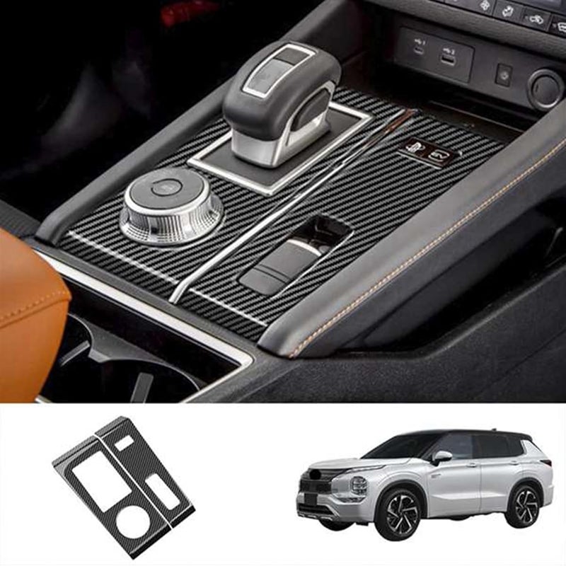 QASULER Carbon Fiber Gear Shift Panel Trim for Mitsubishi Outlander - Image 5