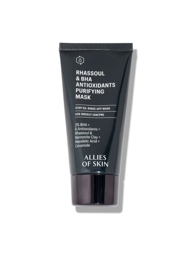 Allies of Skin Rhassoul & BHA Antioxidants Purifying Mask  50ML - Image 1