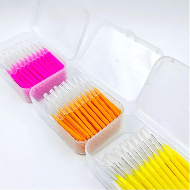 Manual Toothbrush 60Pcs Interdental Brushes 0.6-1.5mm Health Care Tooth Push-Pull Removes Food Better Teeth Brush(0.6mm Gray) - Image 4