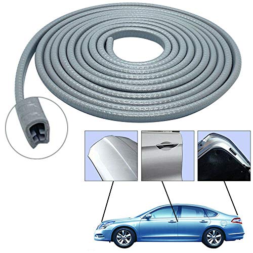 PRIKNIK Car U Shape Edge Trim Rubber Strip Seal Protector Car Door Edge Guards (16 ft/5 m) Compatible with Cars (Grey, 16 ft) - Image 3