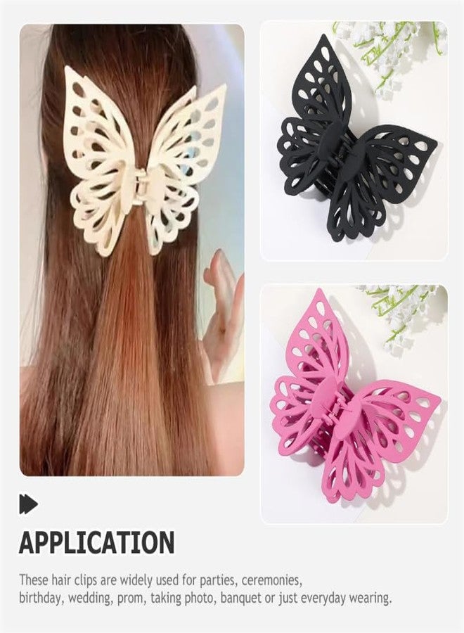 KALLORY Large Butterfly Hair Clips for Women 3 Pieces Hair Jaw Clips Accessories for Thick and Fine Everyday Styling and Special Occasions - Image 4
