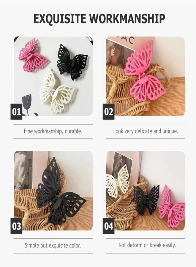 KALLORY Large Butterfly Hair Clips for Women 3 Pieces Hair Jaw Clips Accessories for Thick and Fine Everyday Styling and Special Occasions - Image 5