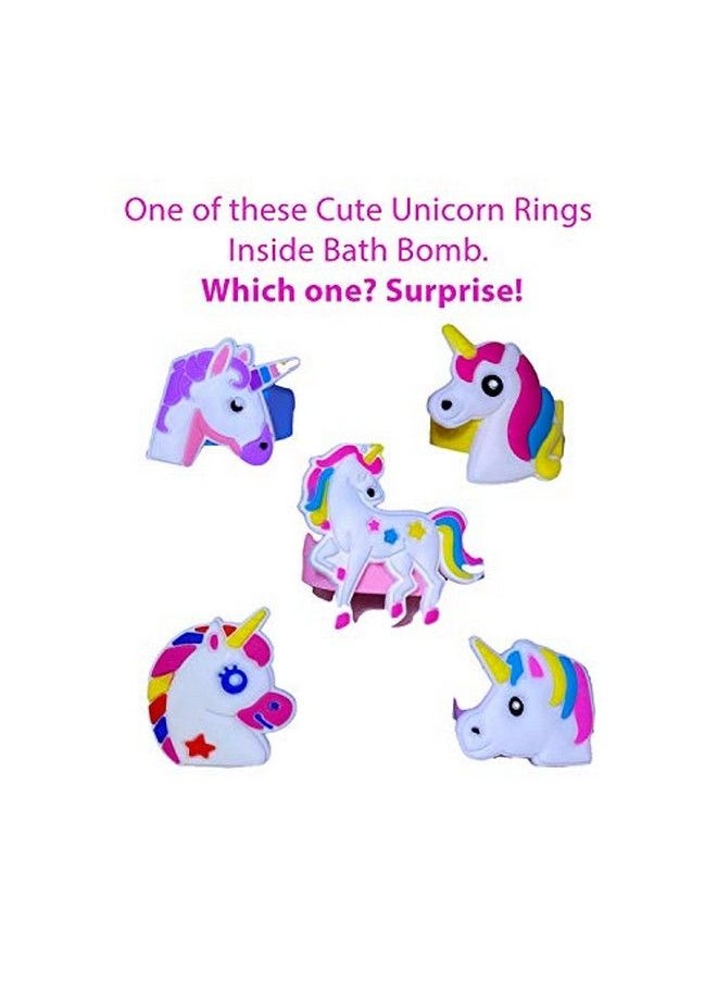 Relaxcation 1 Bubble Bath Bomb for Kids with Surprise Unicorn Ring Toy Inside l Ingredients Safe for Sensitive Skin Moisturizing Coconut and Olive Oils and Unicorn Poop Aroma Giftable Box  - Image 4