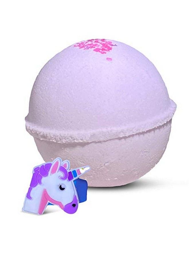 Relaxcation 1 Bubble Bath Bomb for Kids with Surprise Unicorn Ring Toy Inside l Ingredients Safe for Sensitive Skin Moisturizing Coconut and Olive Oils and Unicorn Poop Aroma Giftable Box  - Image 1