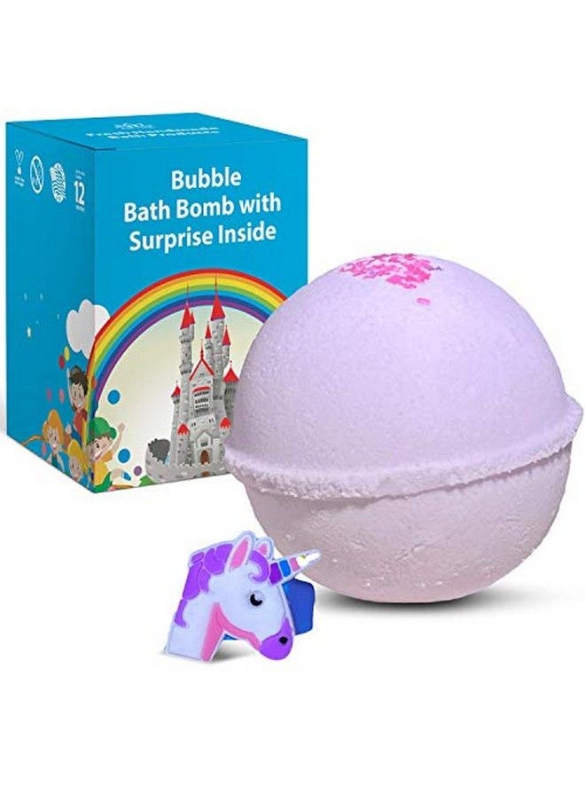 Relaxcation 1 Bubble Bath Bomb for Kids with Surprise Unicorn Ring Toy Inside l Ingredients Safe for Sensitive Skin Moisturizing Coconut and Olive Oils and Unicorn Poop Aroma Giftable Box  - Image 3