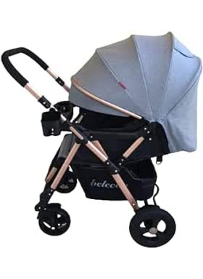 belecoo Belecoo Baby Stroller With Double Stick (Gray) 