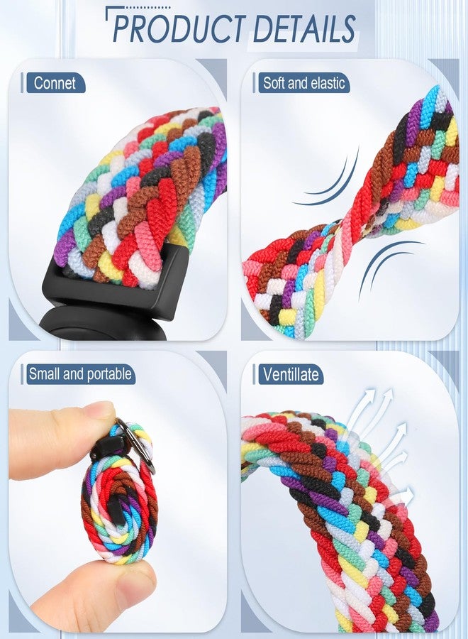 Tiptops Braided Nylon Bands Compatible with Fitbit Inspire 3/Inspire 2/Inspire/Inspire HR/Ace 2/Ace 3, Adjustable Loop Stretchy Straps Replacement Wristbands for Fitbit Inspire Women Men - Image 2