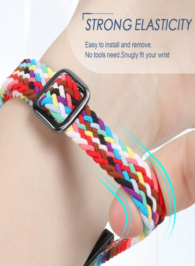 Tiptops Braided Nylon Bands Compatible with Fitbit Inspire 3/Inspire 2/Inspire/Inspire HR/Ace 2/Ace 3, Adjustable Loop Stretchy Straps Replacement Wristbands for Fitbit Inspire Women Men - Image 4