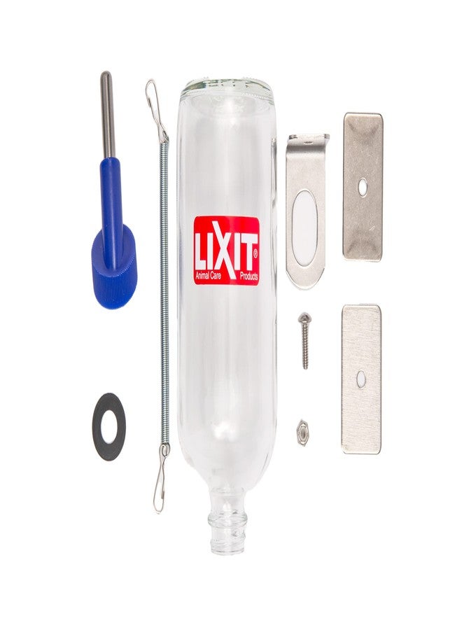 ليكسيت زجاجات مياه زجاجية من ليكسيت للأرانب، والنموس، والطيور الصغيرة، وخنازير غينيا، والجرذان، والهامستر، وغيرها من الحيوانات الأليفة (16 أونصة عالية الكثافة) - Image 2