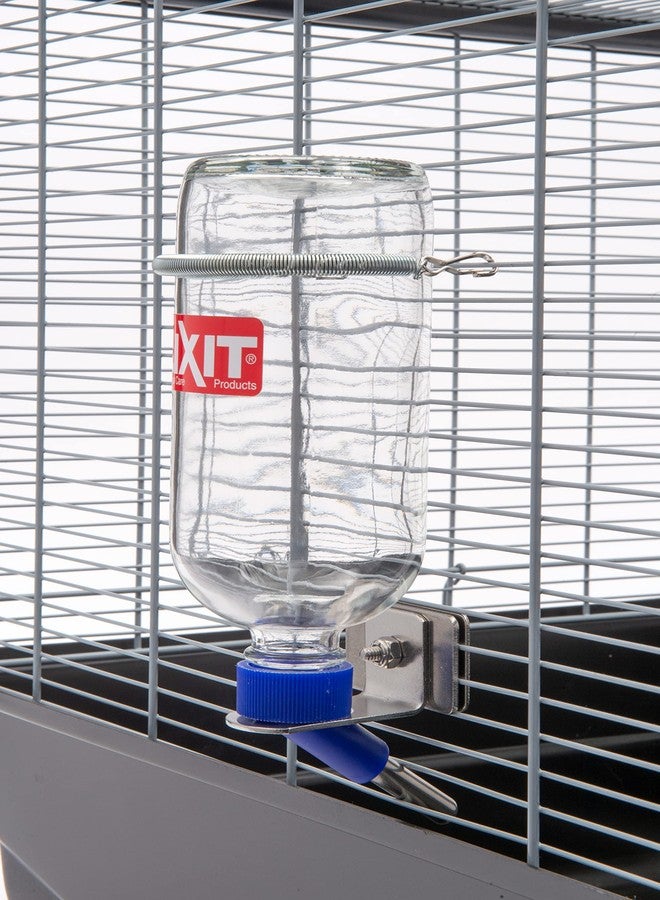 ليكسيت زجاجات مياه زجاجية من ليكسيت للأرانب، والنموس، والطيور الصغيرة، وخنازير غينيا، والجرذان، والهامستر، وغيرها من الحيوانات الأليفة (16 أونصة عالية الكثافة) - Image 5