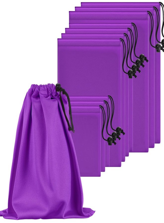Konohan 10 Pcs Toy Storage Bags Adult Microfiber Drawstring Gift Bags Adjustable Small Cloth Pouch Foldable Ditty Pouch for Women Men Game Toy Cosmetic (Mixed Sizes, Purple - Image 1