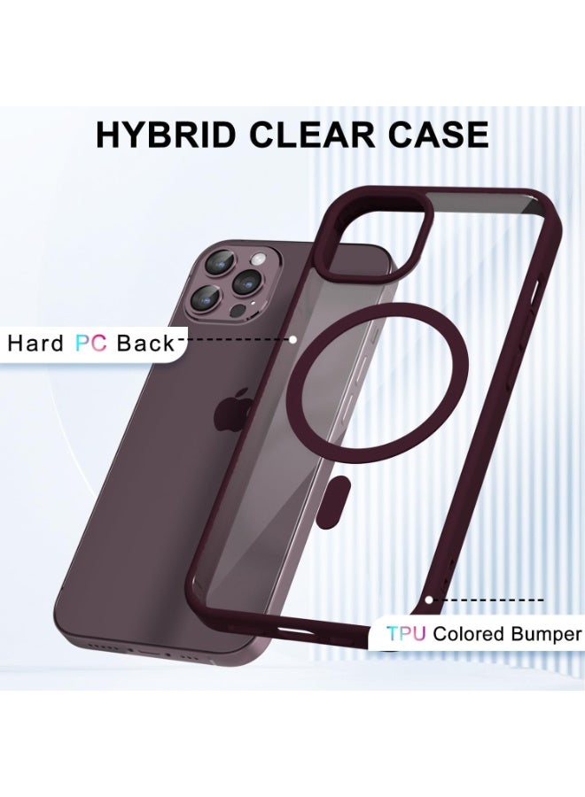 ACLIX Clear Magnetic Case for iPhone 11 Pro Max [Shockproof & Slim] Transparent Clear Hard Back Cover with high-Grade Protection | Deep Red - Image 3