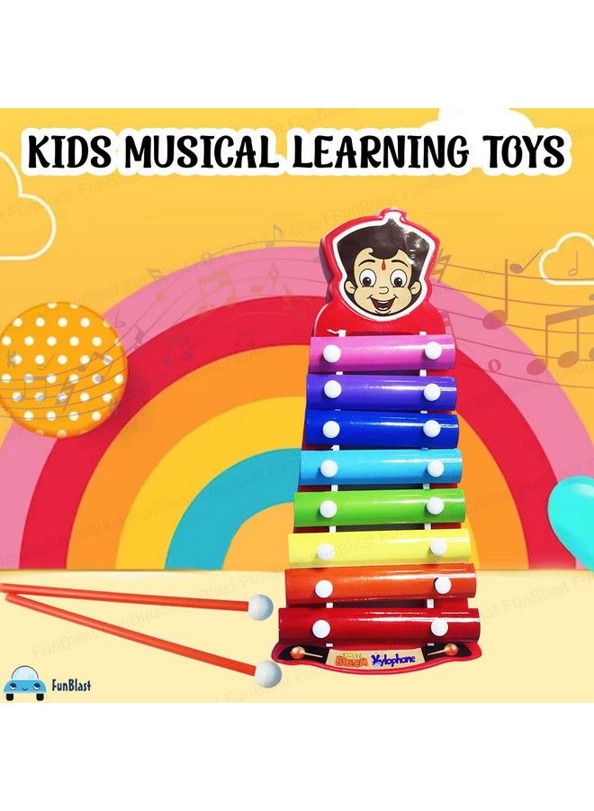 FunBlast Cute Xylophone With 2 Sticks Wooden Toy For Kids Hand Knock Pianomusical Toys For Babiesboysgirls - Image 5