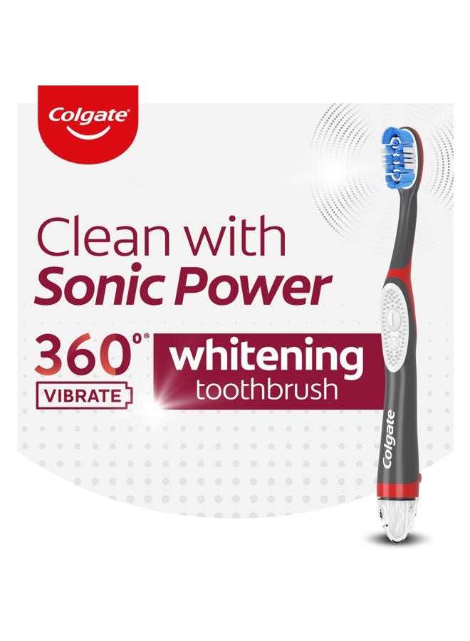 Colgate فرشاة أسنان صوتية تعمل بالبطارية 360 أوبتيك وايت، ناعمة، عبوة واحدة - Image 3