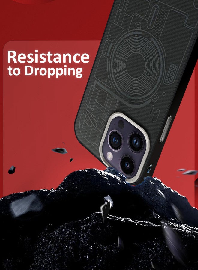 CATANES [for iPhone 14 Pro Max] 2 Pack Case and Screen Protector Carbon Fiber Made Slim & Light Shockproof Phone Cover Grade Protection - Image 3