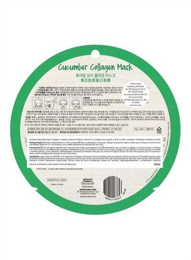 Purederm Cucumber Collagen Mask 18g - Image 3