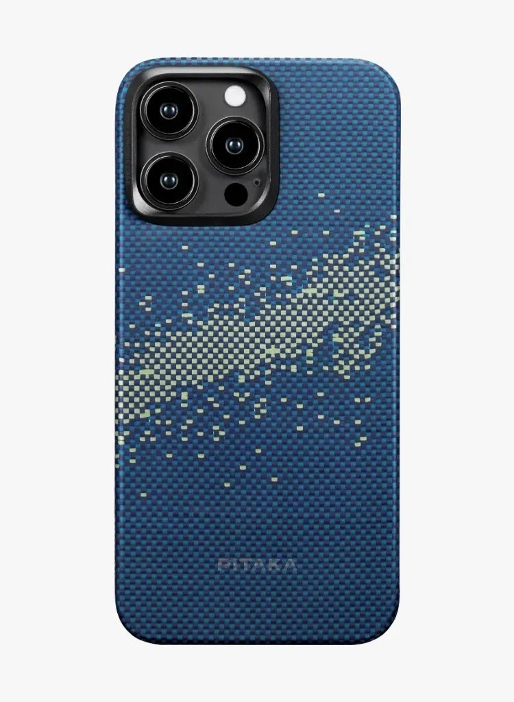 بيتاكا جراب iPhone 16 Pro MagSafe من StarPeak Luminous Cover / نحيف للغاية / ملمس منسوج / حافة كاميرا مرتفعة / غطاء خلفي يحمي من السقوط والتلف - Milky Way Galaxy - Image 1