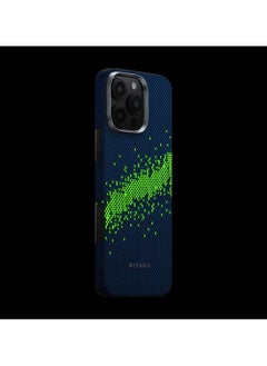 PITAKA iPhone 16 Pro MagSafe Case StarPeak Luminous Cover / Ultra Slim / Woven Touch / Raised Camera Lip / Drop and Damage Protecting Back Cover - Milky Way Galaxy  - Image 3